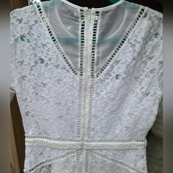 French Connection Chante Lace Minidress size 10 bridal shower bachelorette - Picture 4 of 14